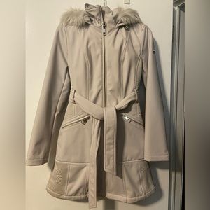 Guess faux fur belted jacket